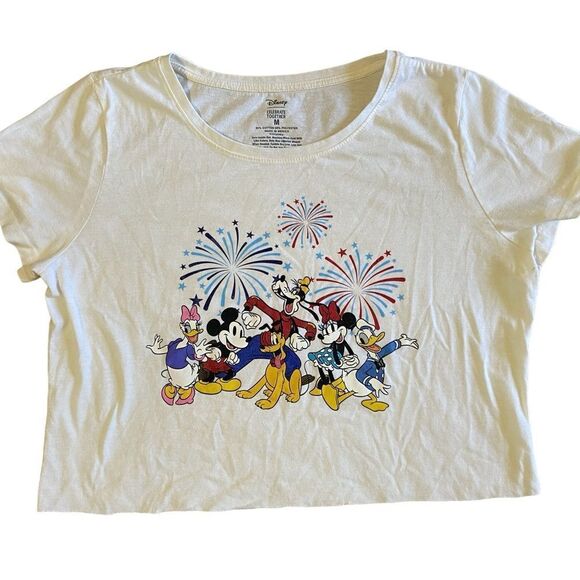 Disney Mickey Mouse and Friends Fourth of July Cropped Tshirt - Picture 1 of 5
